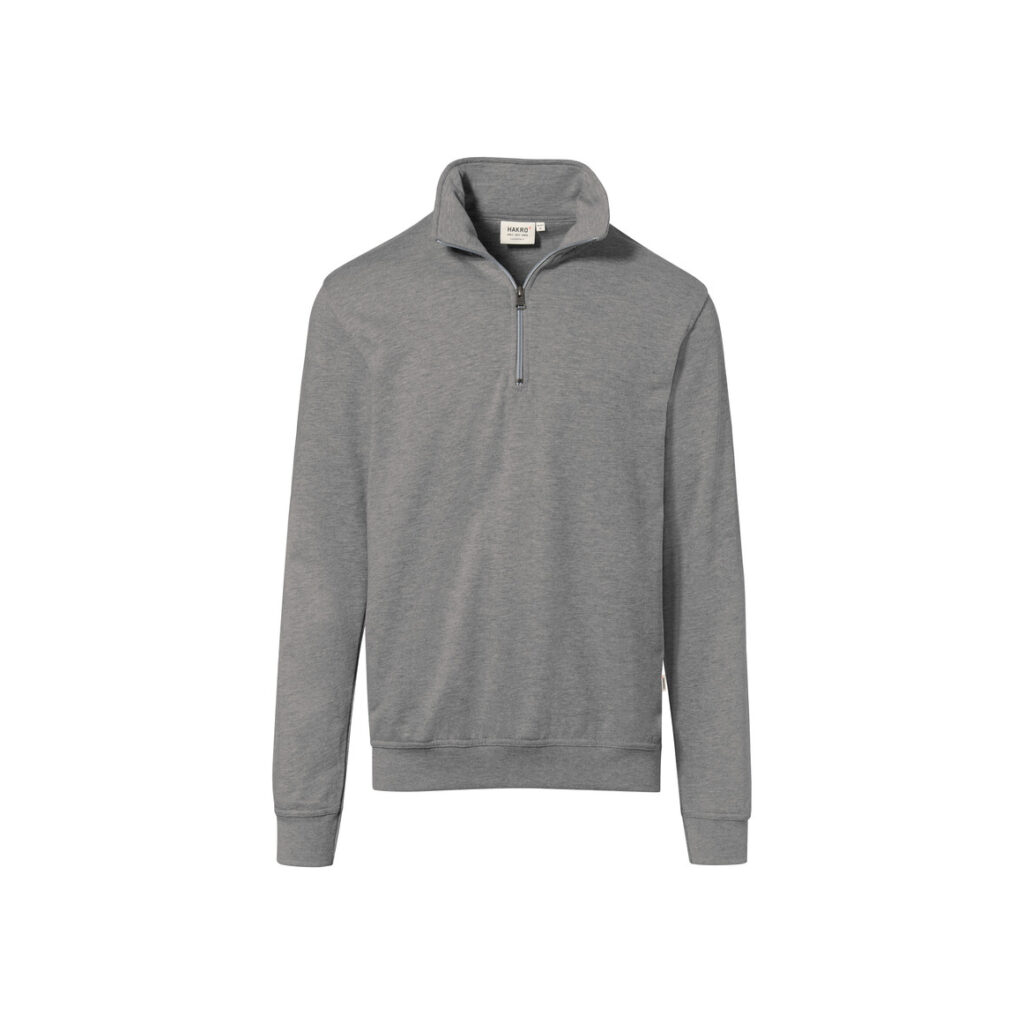 Zip-Sweatshirt Premium, GRAU-MELIERT (60% Polyester/40% BW, 300 g/m²)