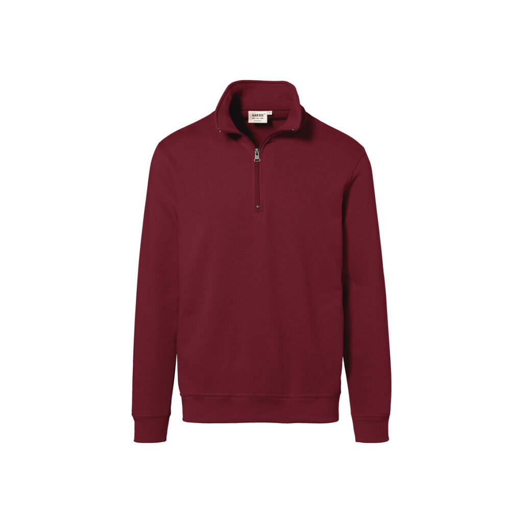 Zip-Sweatshirt Premium, WEINROT (70% BW/30% Polyester, 300 g/m²)