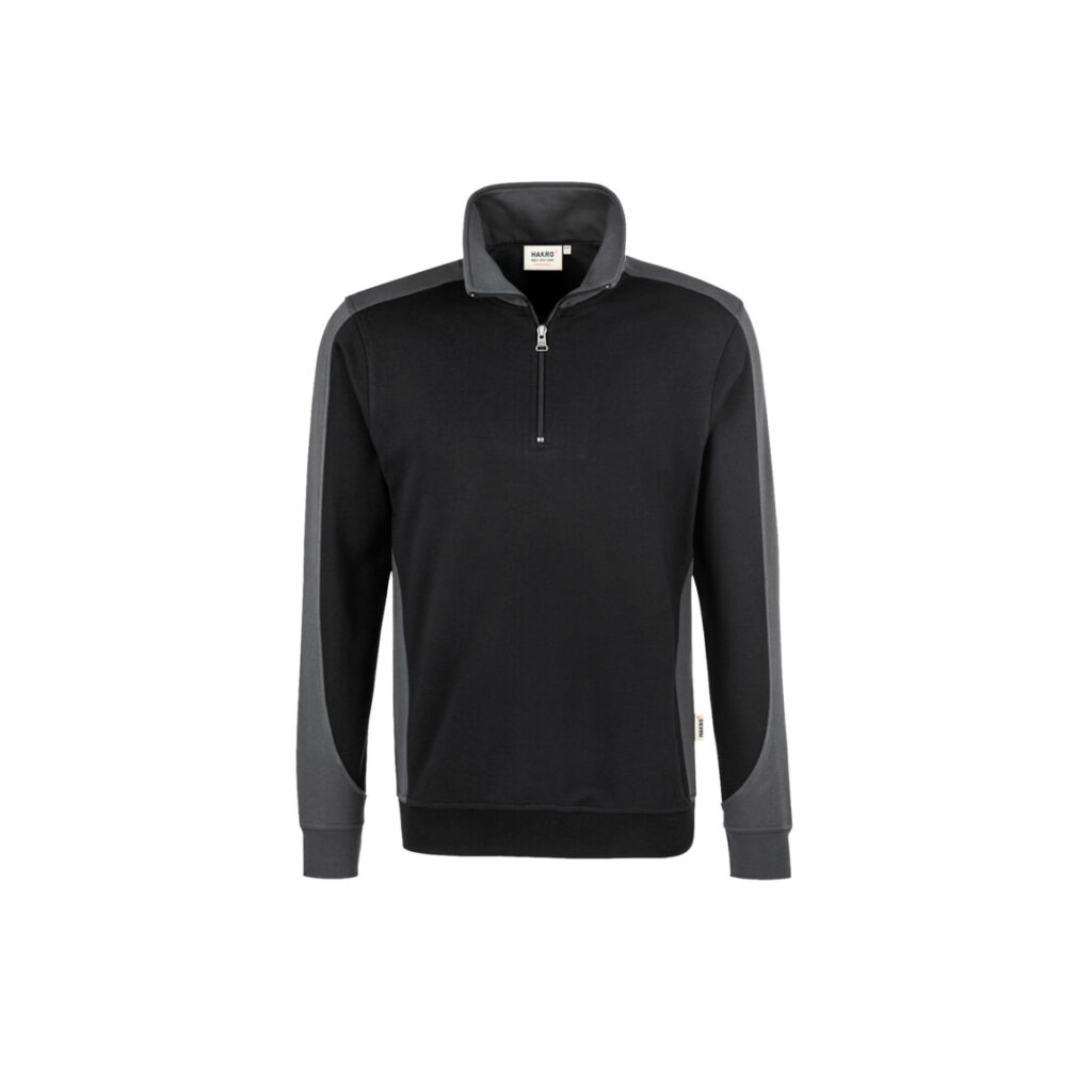 Zip-Sweatshirt-CONTRAST PERFORMANCE, Farbe schwarz/anthrazit