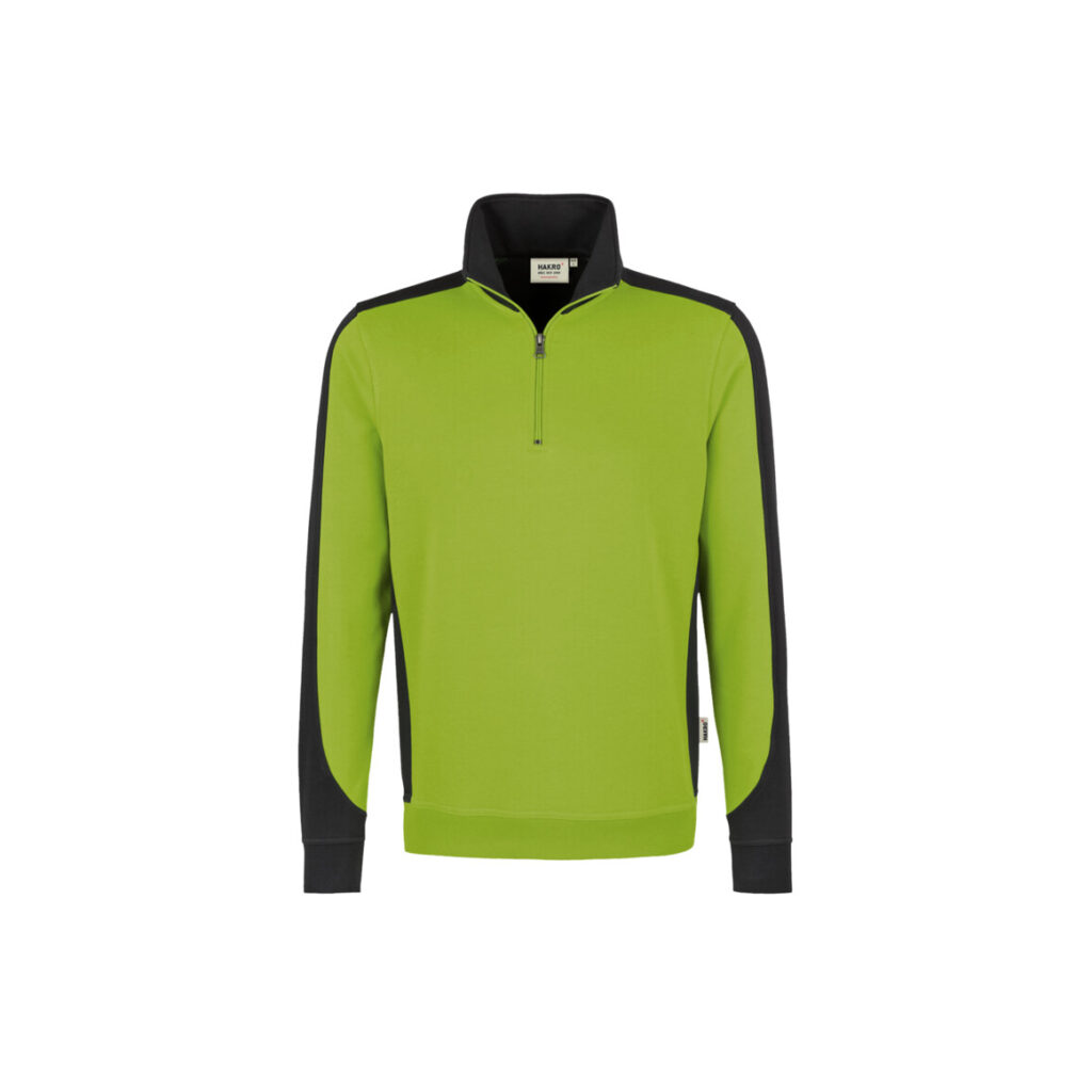 Zip-Sweatshirt-CONTRAST PERFORMANCE, Farbe kiwi/anthrazit