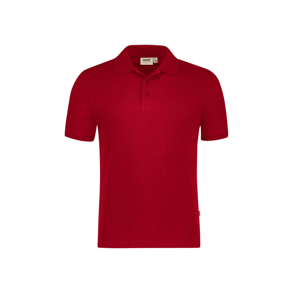 HAKRO Poloshirt Bio-Baumwolle GOTS rot