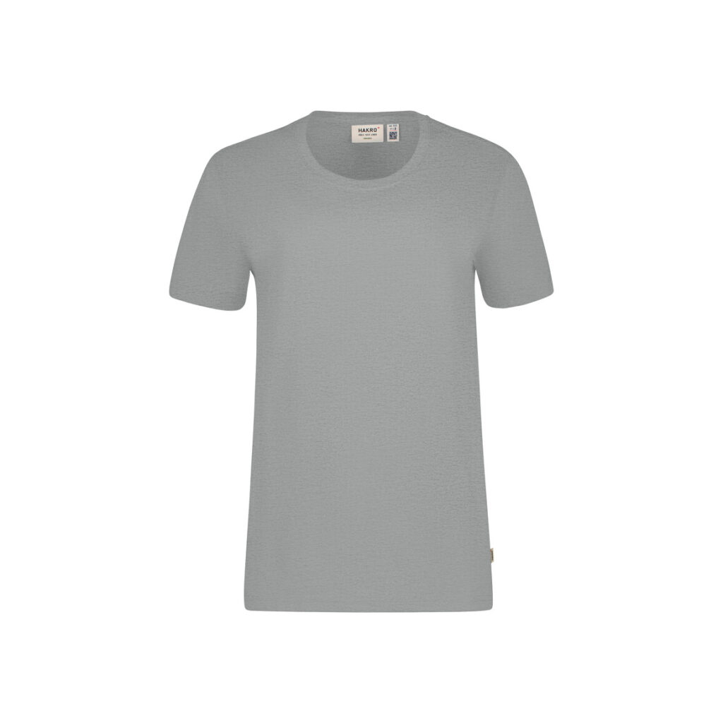 HAKRO T-Shirt Bio-Baumwolle GOTS grau meliert