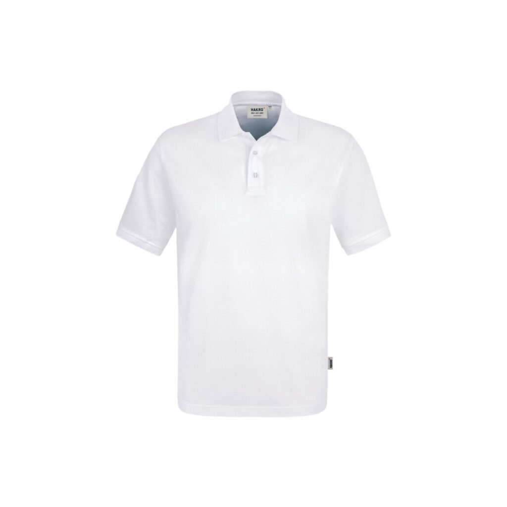 800-01 Poloshirt Top, WEISS (100% Baumwolle, 200 g/m²)