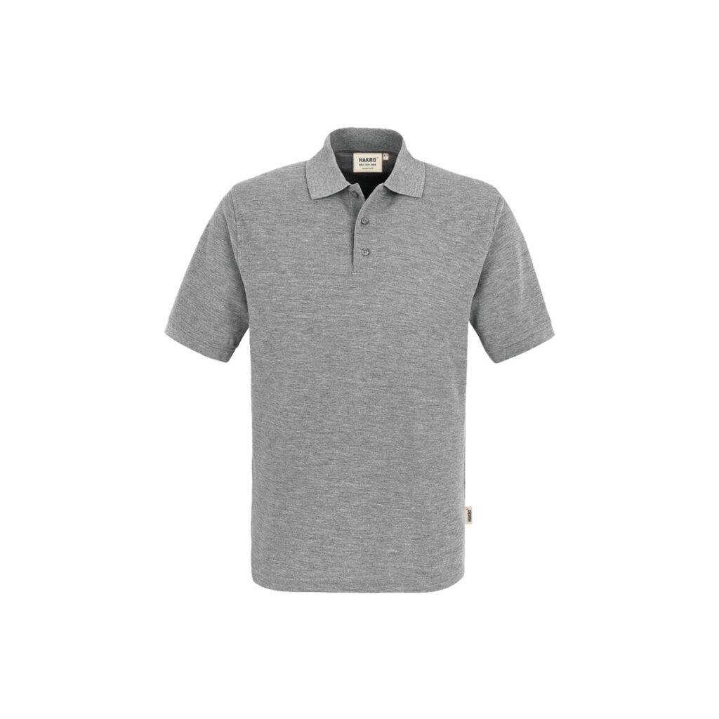 top-polo, grau-meliert, 60% Polyester/ 40% Baumwolle, 200 g/m²