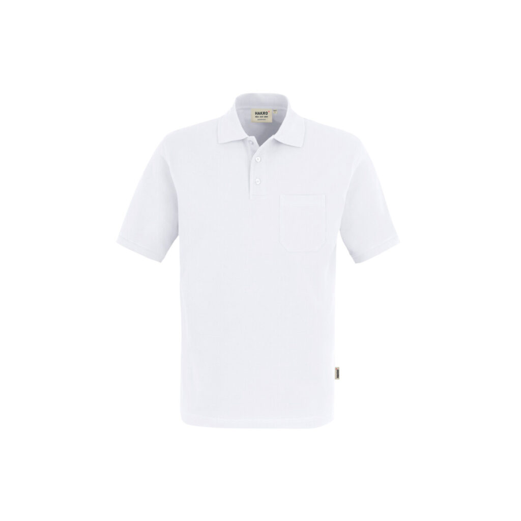 Pocket-Poloshirt Top, 100% BW, 200 g/m², weiß