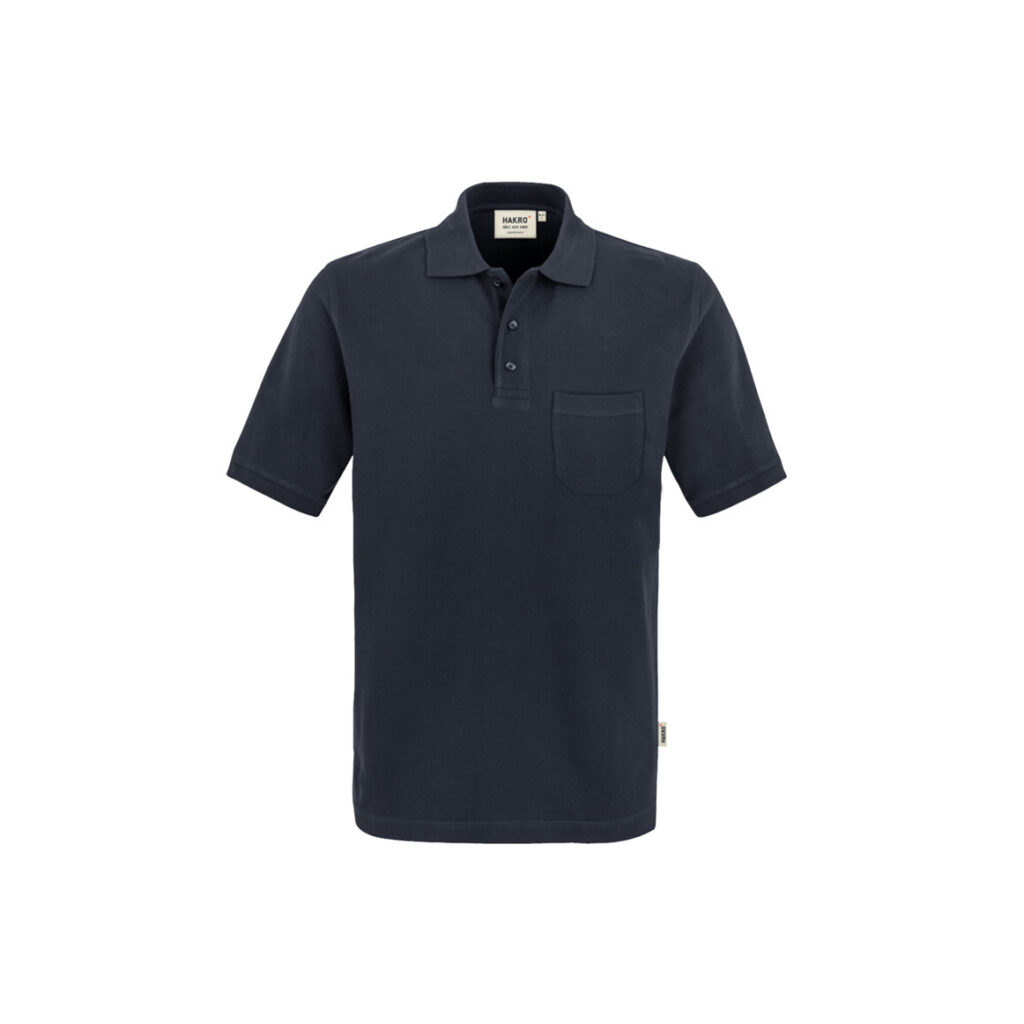 Pocket-Poloshirt Top, 100% BW, 200g/qm, tinte