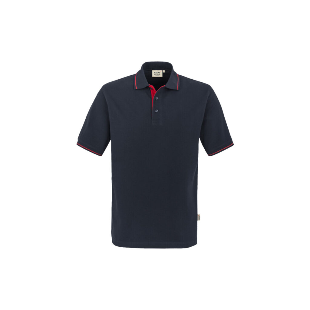 polo casual, 100% BW, tinte/rot