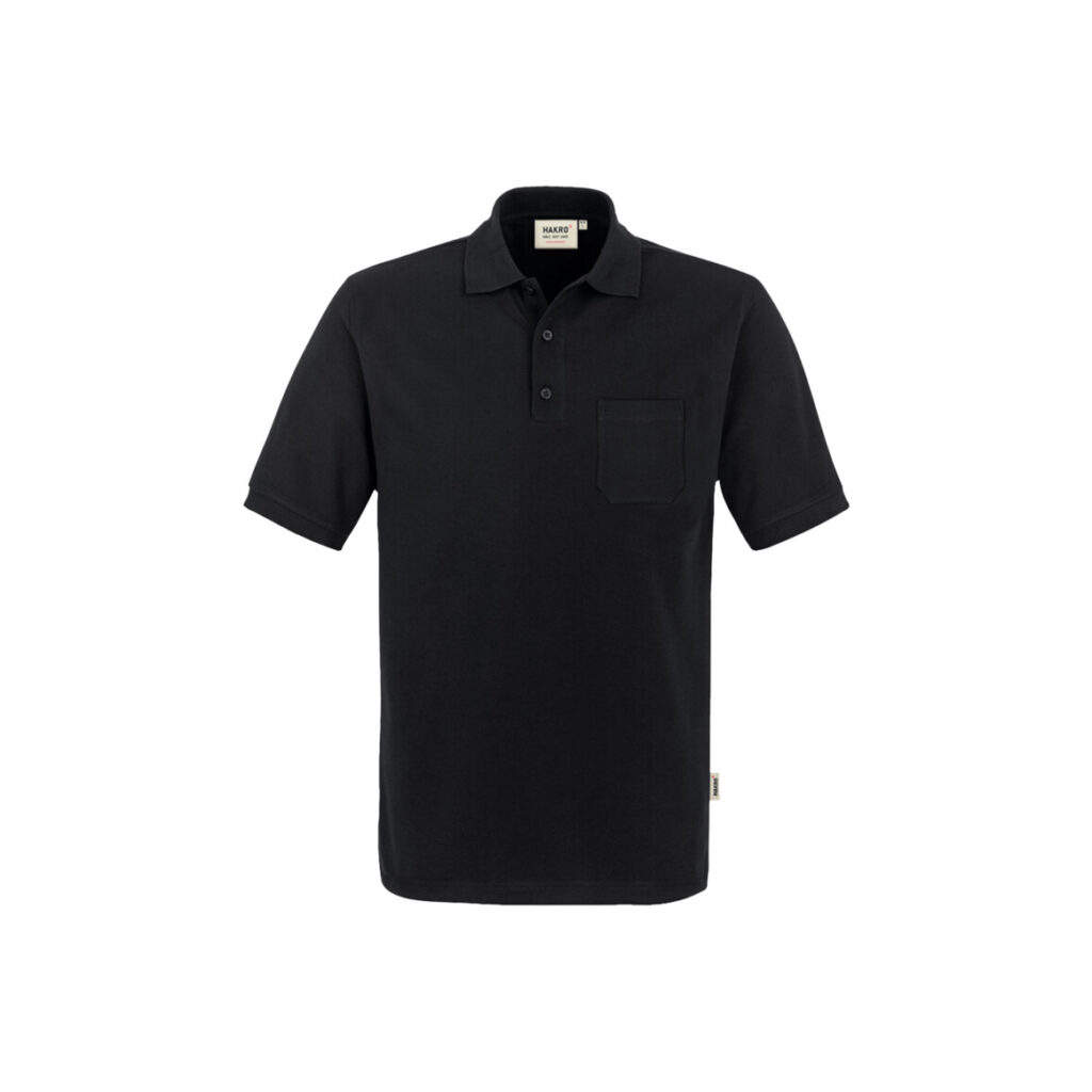 pocket-poloshirt performance, 200g/qm, 50% Pol./50% BW, schwarz