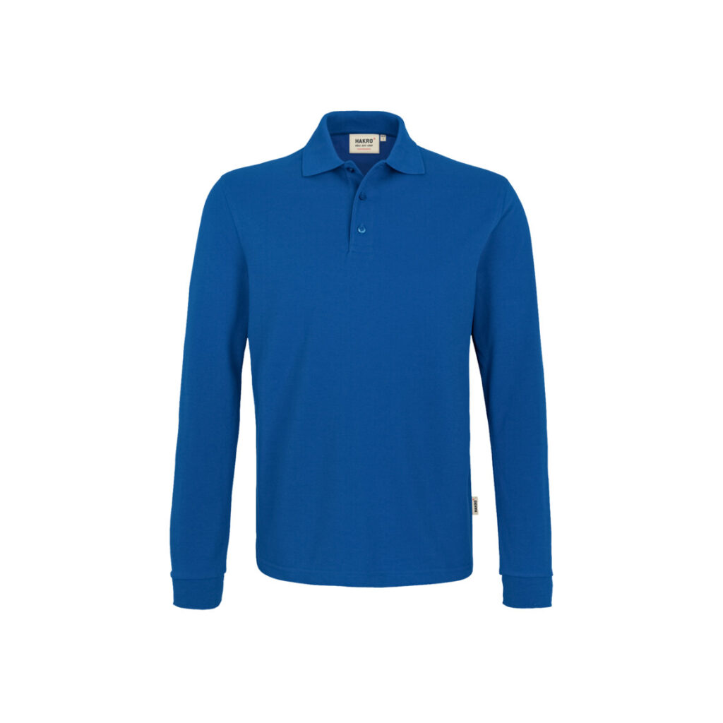 Longsleeve-Poloshirt Performance, ROYAL (50% BW/50% Polyester, 220 g/m²)