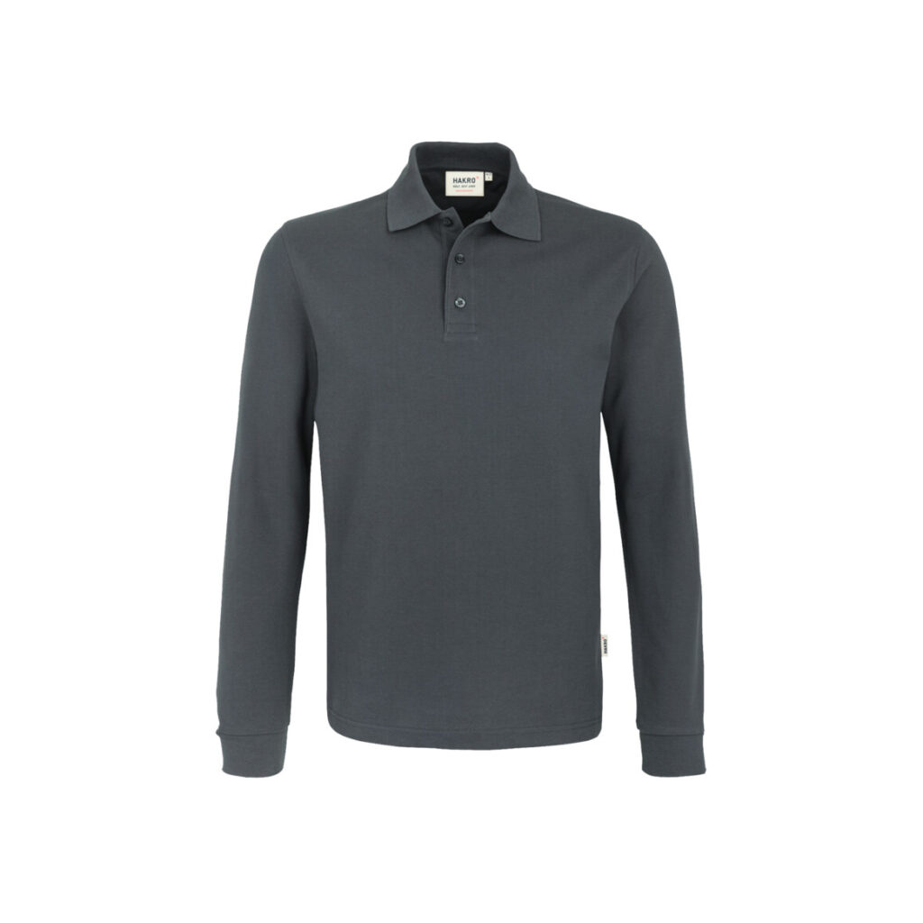 Longsleeve-Poloshirt Performance, ANTHRAZIT (50% BW/50% Polyester, 220 g/m²)