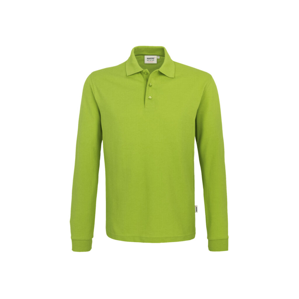 Longsleeve-Poloshirt Performance, KIWI (50% BW/50% Polyester, 220 g/m²)