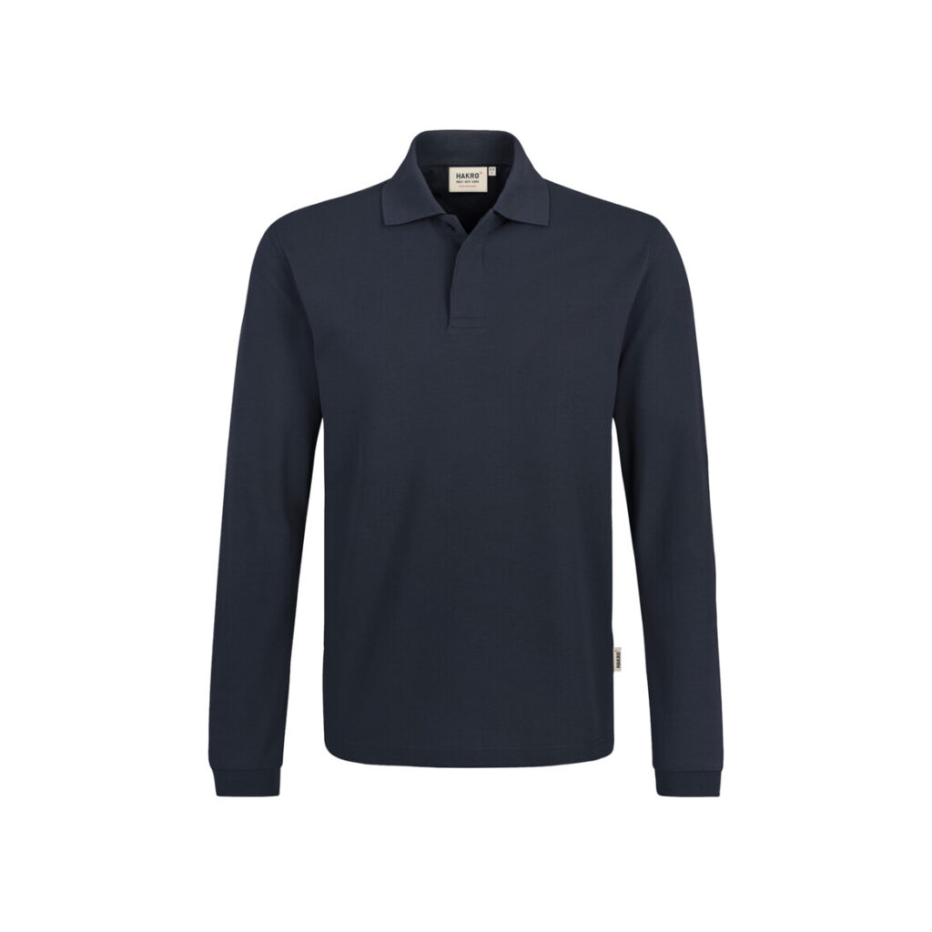 Longsleeve-Poloshirt HACCP-Performance, TINTE (50% BW/50% Polyester, 220 g/m²)