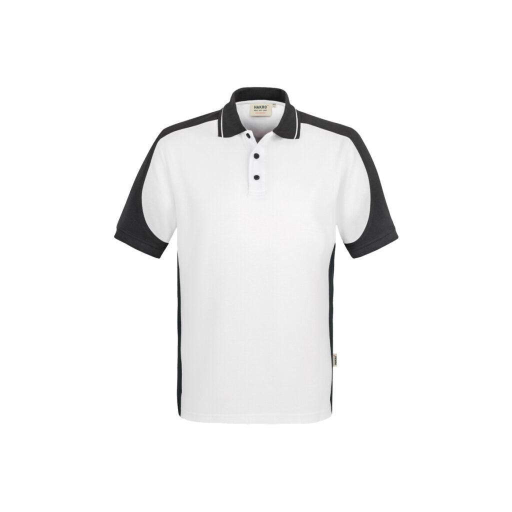 Poloshirt-CONTRAST PERFORMANCE, Farbe weiss/anthrazit