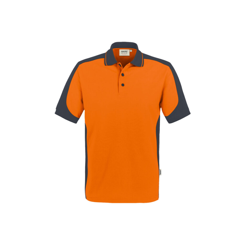 Poloshirt-CONTRAST PERFORMANCE, Farbe orange/anthrazit