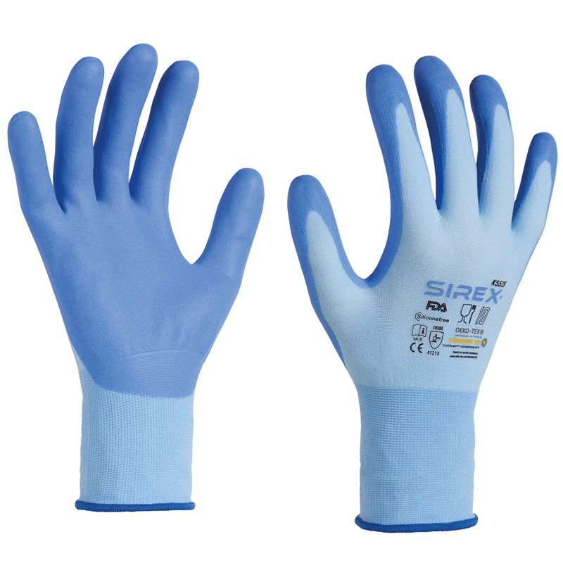 Art. K552F Strickhandschuh mit Beschichtung, Farbe: blau