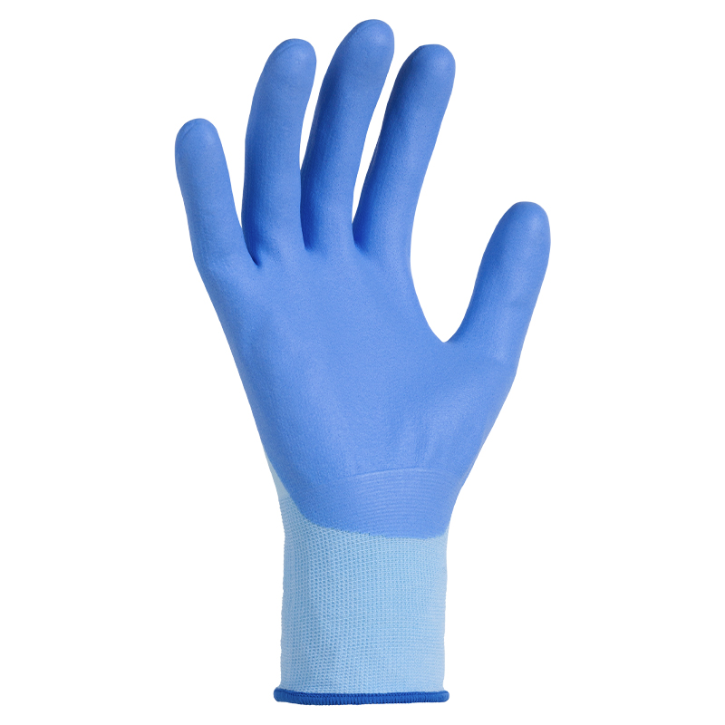 Art. K552F Strickhandschuh mit Beschichtung, Farbe: blau - Image 2