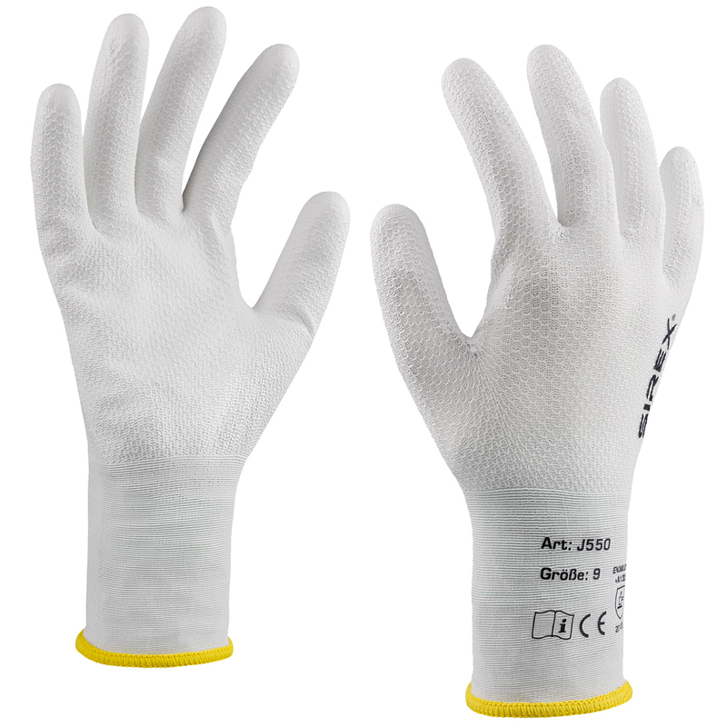 Art. J550 Nylonhandschuh, Farbe: weiß