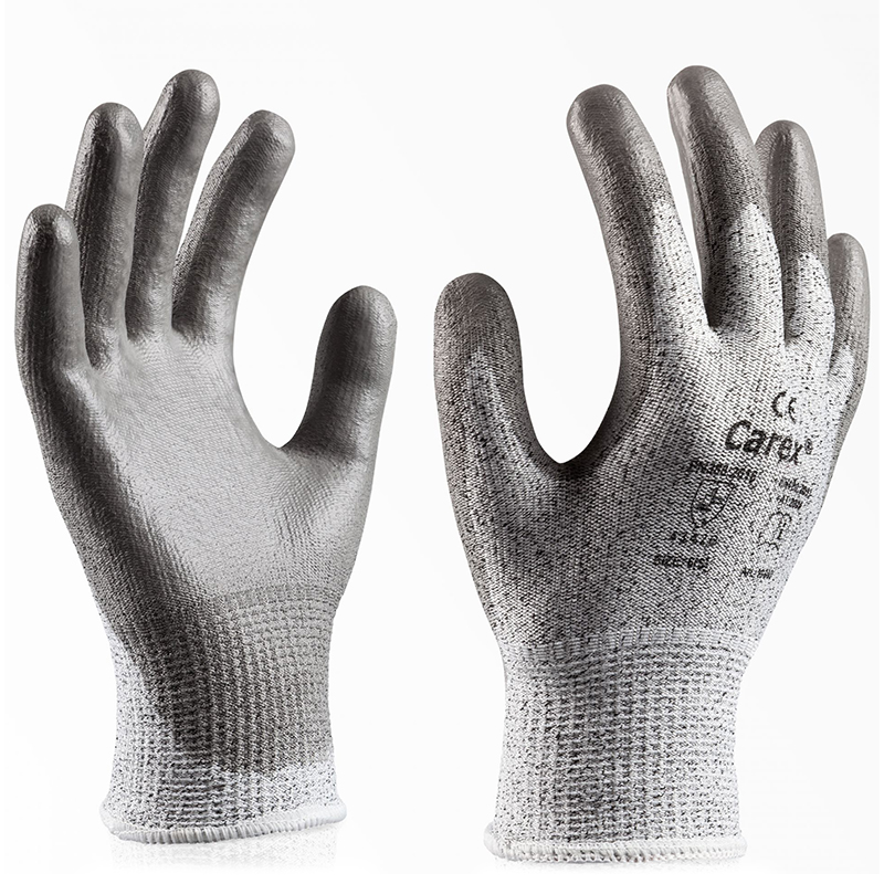 Art. 13660 Schnittschutzhandschuh mit Beschichtung, Farbe: weiß/grau