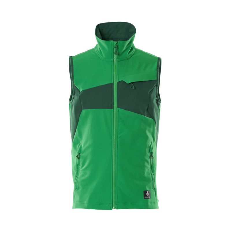 MASCOT® Accelerate Weste, Vier-Wege-Stretchstoff, leicht grasgrün/grün
