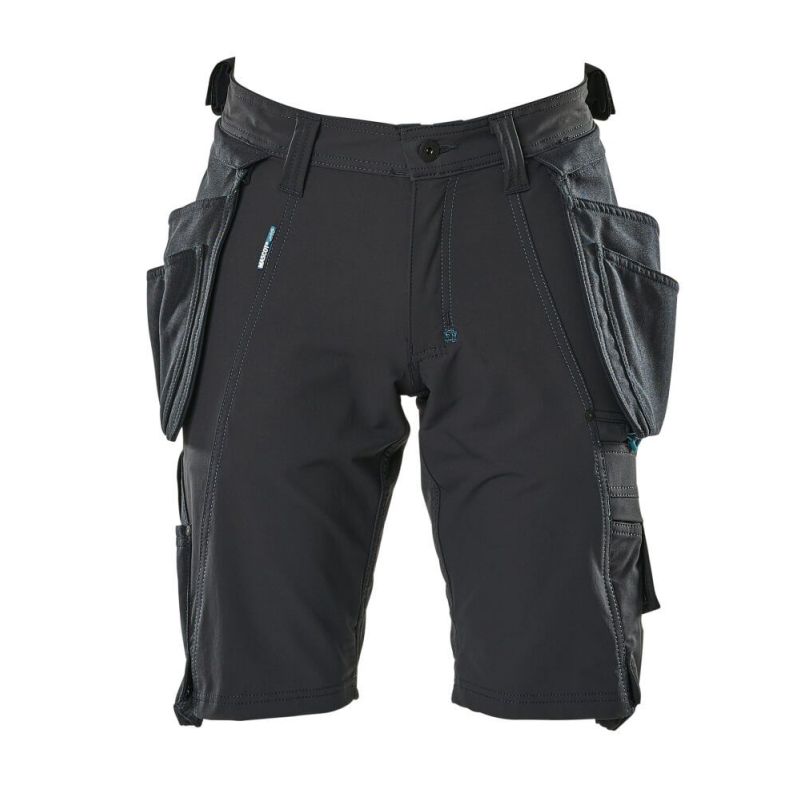 MASCOT® ADVANCED Shorts mit Hängetaschen, SCHWARZBLAU ( 93%Nylon/7% Elasthan, 250g/m²