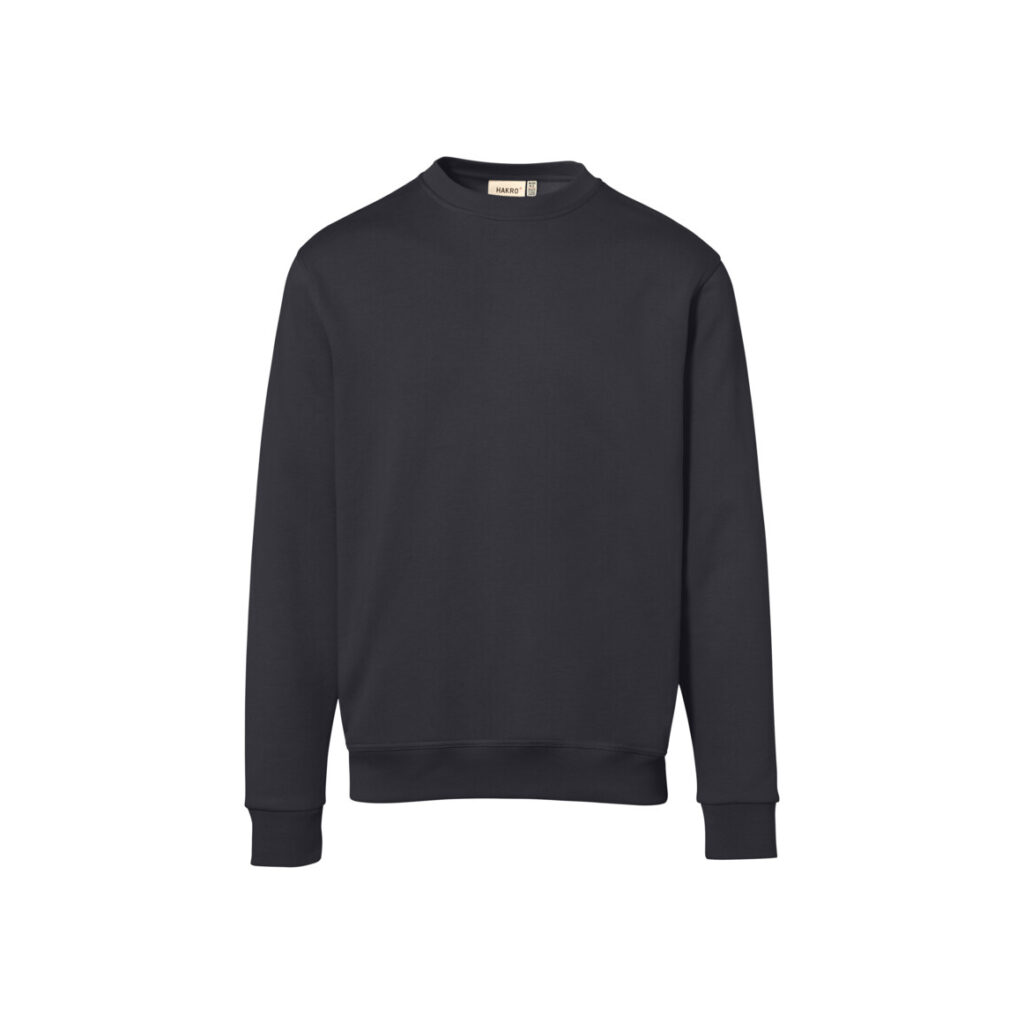 HAKRO Sweatshirt Bio-Baumwolle GOTS karbongrau