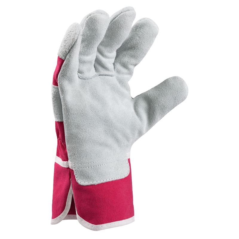 Art. 0152/LION RED LION® Rindlederhandschuh, Farbe: grau/rot – Bild 2