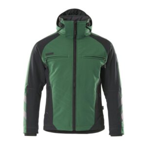 MASCOT® DARMSTADT Soft Shell Jacke mit Stretch, GRÜN/SCHWARZ(100% Polyester/305 g/m²)