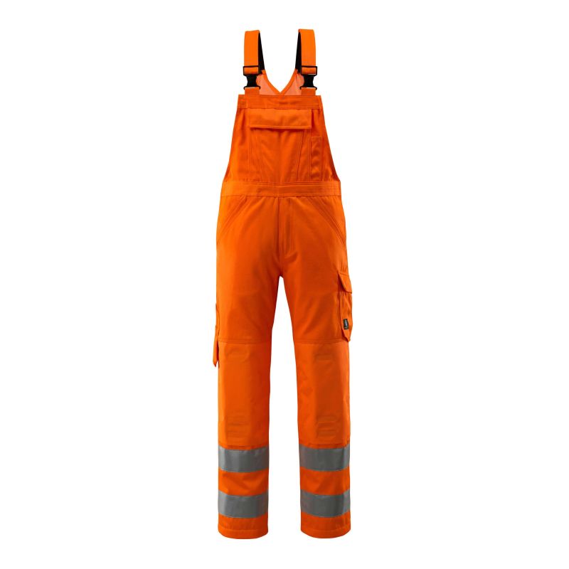 MASCOT® DEVONPORT Warnschutz-Latzhose, HI-VIS ORANGE (65% Polyester/35% BW, 290 g/m²)