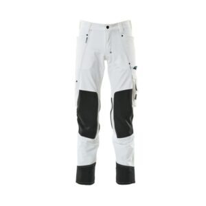 Hose mit Knietaschen, Stretchstoff, Farbe: weiss