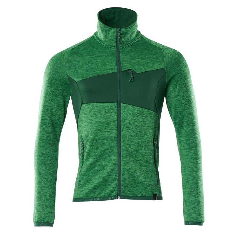 MASCOT® Accelerate Fleecepullover mit Reißverschluss grasgrün/grün