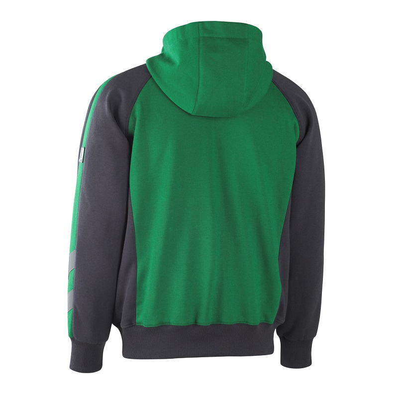 MASCOT® WIESBADEN Kapuzensweatshirt, GRÜN/SCHWARZ (60% BW/40% Polyester, 340 g/m²) – Bild 2