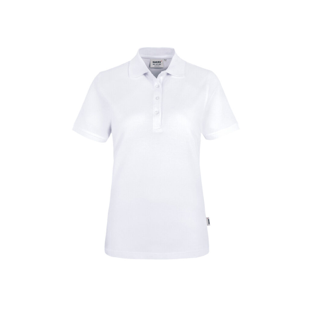 Women-Poloshirt Classic, WEISS (100% BW/ 200 g/m²)