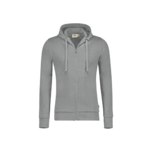 HAKRO Kapuzen-Sweatjacke Premium grau meliert