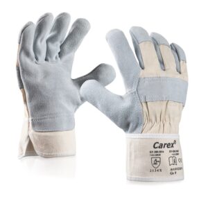 Art. 0152/KW Rindlederhandschuh, Farbe: grau/beige (natur)