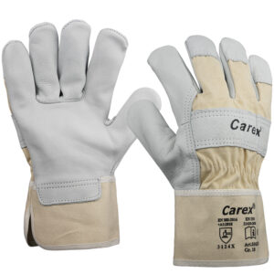 Art. 0162/KW   Rindlederhandschuh, Farbe: grau/beige (natur)