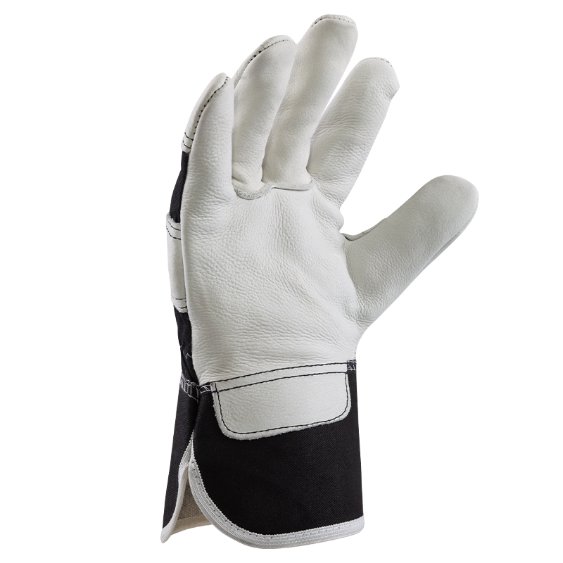 Art. 0162/LION BLACK LION® Rindlederhandschuh, Farbe: grau/schwarz – Bild 2