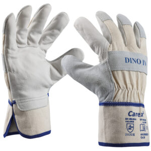 Art. 0168/KW DINO® IV   Rindlederhandschuh, Farbe: grau/beige (natur)