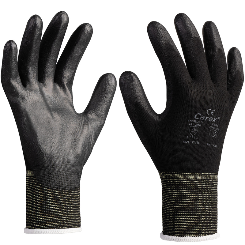 Art. 13555 Strickhandschuh mit Beschichtung, Farbe: schwarz