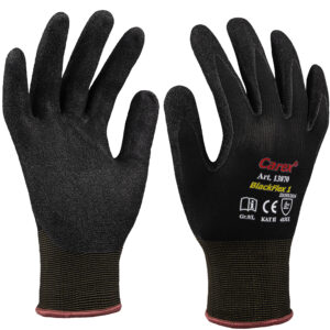 Art. 13870 BlackFlex 1 Strickhandschuh mit Beschichtung, Farbe: schwarz