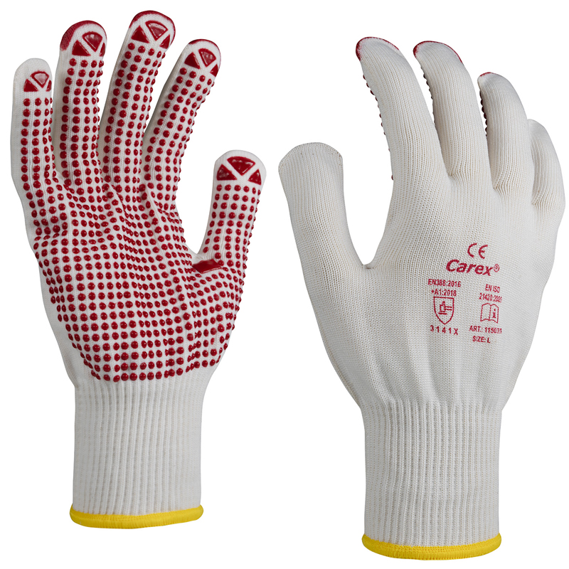 Art. 11503 Strickhandschuh mit Noppen, Farbe: weiß