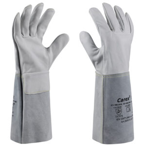 Art. 2030/KEV   Schweißerschutzhandschuh, Nappaleder, Farbe: grau, Länge ca. 35 cm