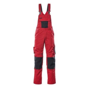 MASCOT® AUGSBURG Latzhose, ROT/SCHWARZ (65% Polyester/35% BW, 270 g/m²)