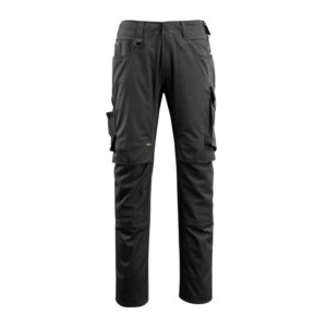 MASCOT® Lemberg Hose mit Knietaschen, Schwarz (50% BW/50% Polyester, 205 g/m²)