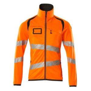 MASCOT® Accel. Safe Microfleecejacke Fleecepullover mit Reißverschluss hi-vis orange/dunkelanthrazit