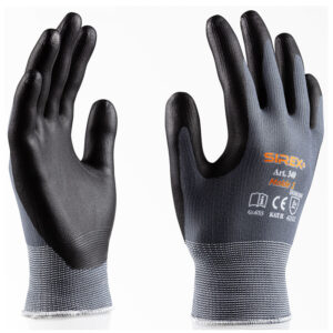 Art. 340  Molde 1 Strickhandschuh mit Beschichtung,  Farbe: grau/schwarz