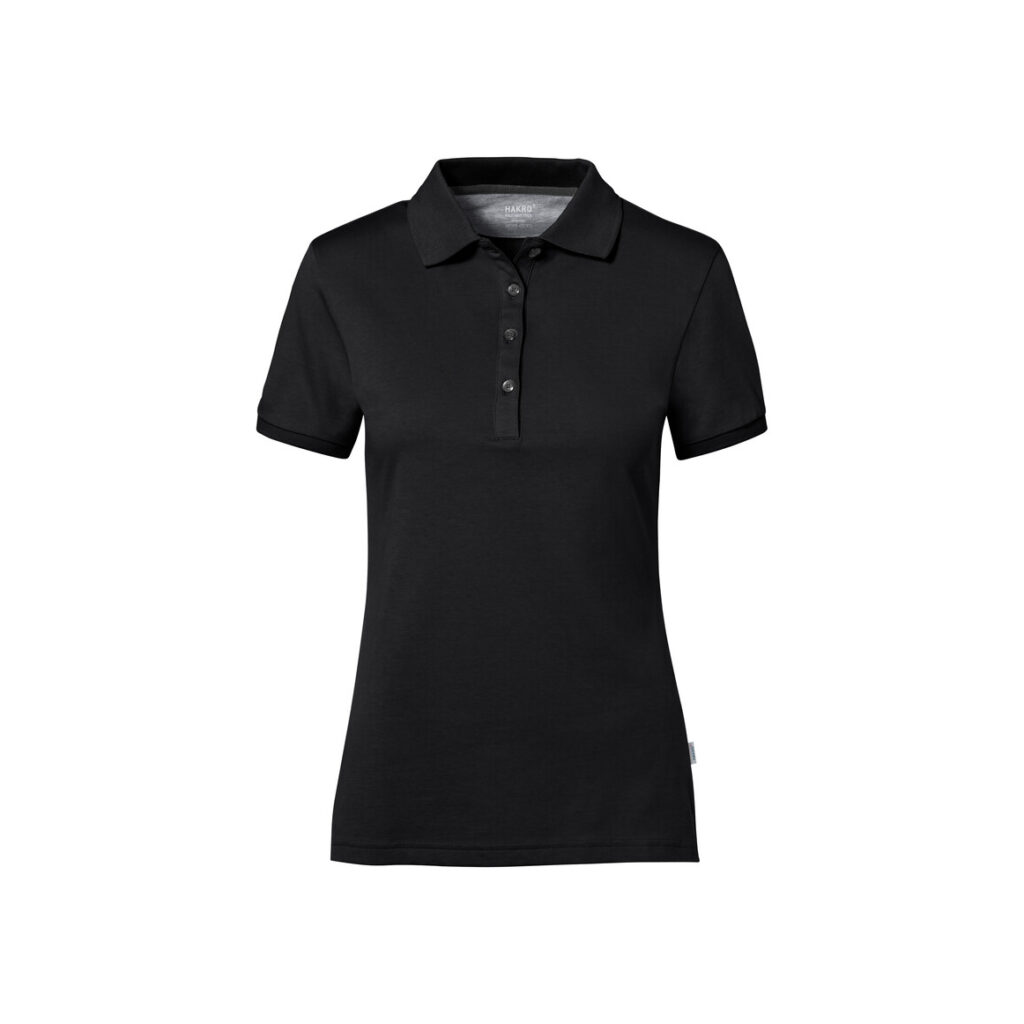 214-05 Women-Poloshirt Cotton-Tec, SCHWARZ (50?% BW/50?% Polyester, 185 g/m²)