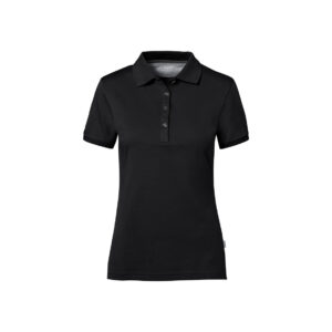 214-05 Women-Poloshirt Cotton-Tec, SCHWARZ (50?% BW/50?% Polyester, 185 g/m²)