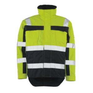 MASCOT® SAFE COMPETE Winterjacke, GELB/MARINE (100% Polyester (Mascotex®), 240 g/m²)
