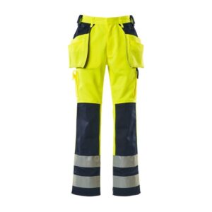 MASCOT® ALMAS Handwerkerhose, GELB/MARINE, Teflon®-beh. (65% Polyester/35% BW, 310 g/m²)