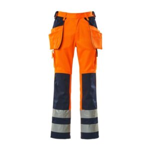 MASCOT® ALMAS Handwerkerhose, ORANGE/MARINE, Teflon®-beh. (65% Polyester/35% BW, 290 g/m²)